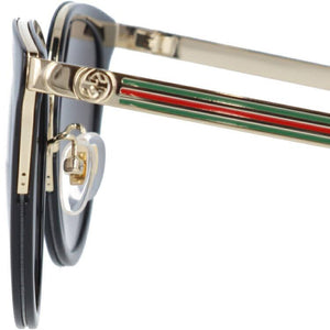 GUCCI GG0077SK 006 BLACK GOLD SUNGLASSES