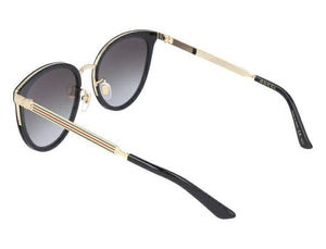 GUCCI GG0077SK 006 BLACK GOLD SUNGLASSES